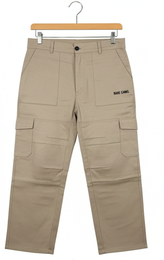 Cargo Pant Khaki Brown - 100% Cotton