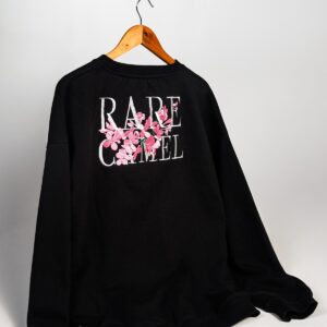 Rare Camel Black Printed Baggy Sweatshirt – main view