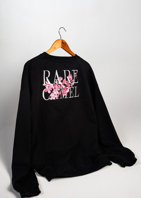 Rare Camel Black Printed Baggy Sweatshirt – main view