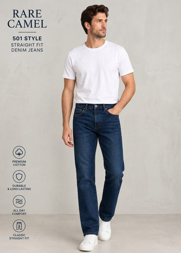 Rare Camel Classic Denim Indigo Jeans – main view