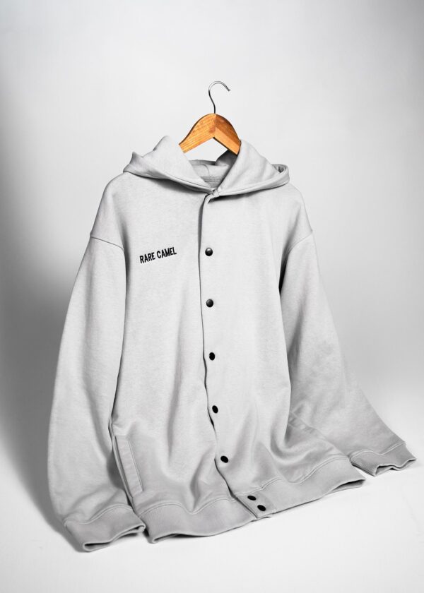 Rare Camel Light Grey Baggy Hood – main view