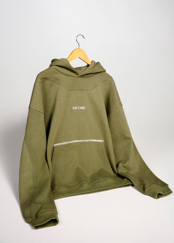 Rare Camel Olive Green Baggy Hood – main view
