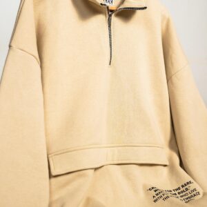 Rare Camel Skin Baggy Sweat Shirt – main view