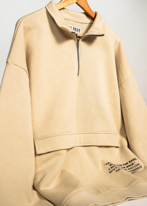 Rare Camel Skin Baggy Sweat Shirt – main view