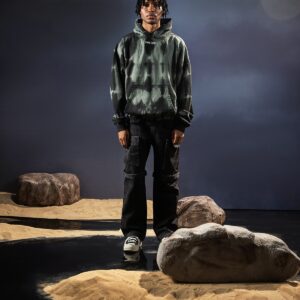 Rare Camel Tie and Dye Baggy Hood – alternate view